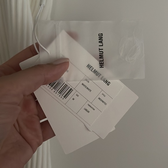 Helmut Lang White Ribbed Dress - Picture 5 of 6